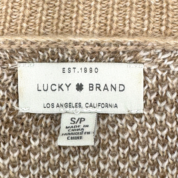 Lucky Brand | Small | Camo Print Jacquard Wool Blend Button Front Cardigan - Picture 5 of 9